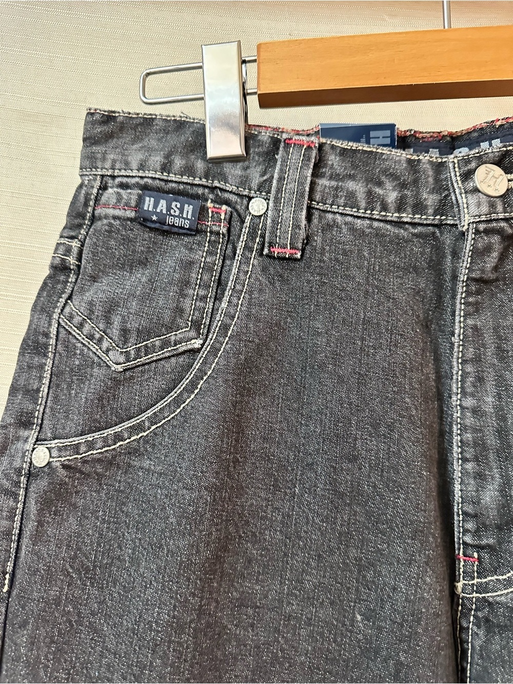 Vintage Y2K H.A.S.H. Jeans Dark Wash Straight Leg Denim Jeans NWT Women’s 29x34 - Picture 2 of 7